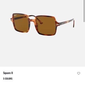 Ray Ban Square II Tortoise Sunglasses with Case